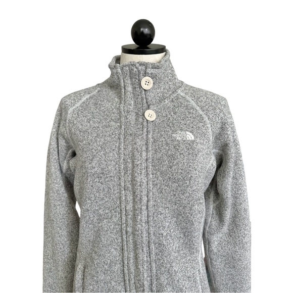 The North Face Crescent Sunset Full Zip Fleece Jacket Button Detail Size Medium - Picture 3 of 15